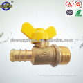 brass body single butterly handle one male thread end l itter gas valve